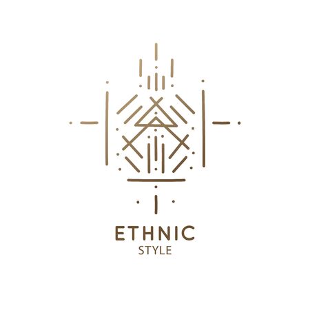 Geometric sacred abstract emblem tattooのイラスト素材