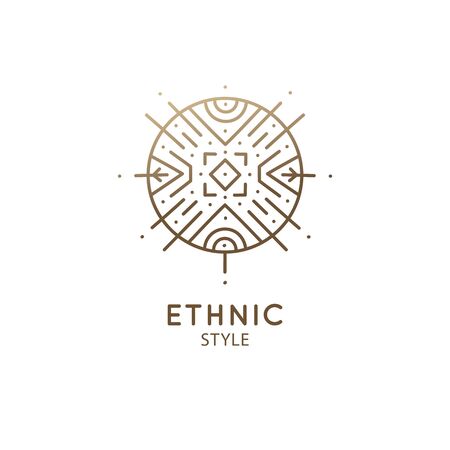 Geometric sacred abstract emblem tattooのイラスト素材