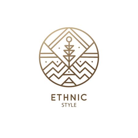 Geometric sacred abstract emblem tattooのイラスト素材