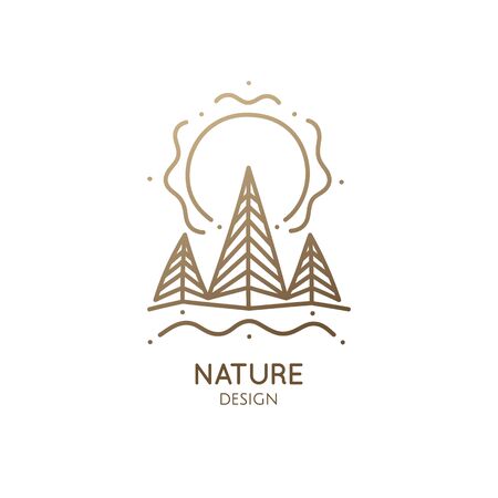 Spruce forest logoのイラスト素材