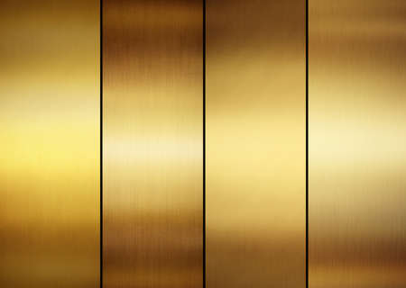 Gold of polished metallic textures. Shiny metal collectionの写真素材