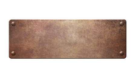 Metal plates with rivets on steel background. Great template for design. 3D illustrationの写真素材