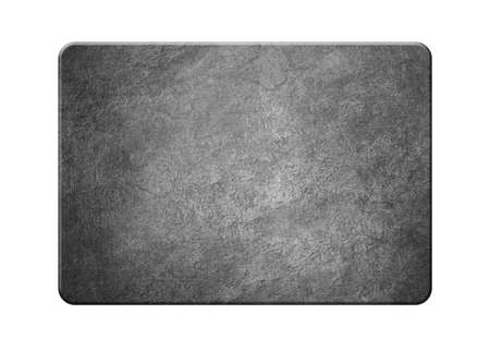 Old metal plate of brushed steel isolated on white background 3D illustrationの写真素材