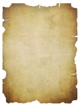 Old torn edges paper isolated on white background. 3d illustrationの写真素材