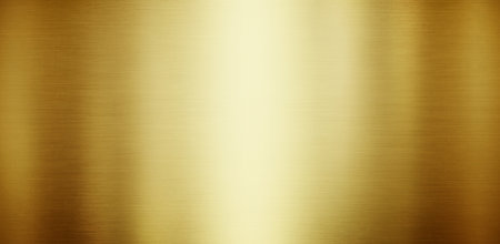 Gold polished metal texture. Shiny background with space for design.の写真素材