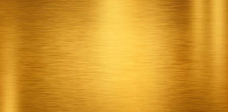 Gold polished metal texture. Shiny background with space for design.の写真素材