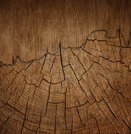 Old cracked wood texture on the wooden background. 3d illustrationの写真素材