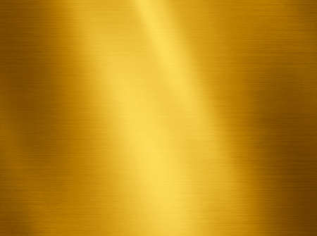 Gold polished metal texture, abstract background, shiny steel banner.の写真素材