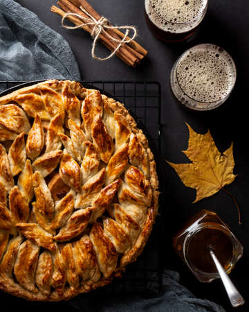 The classic American apple pieの写真素材
