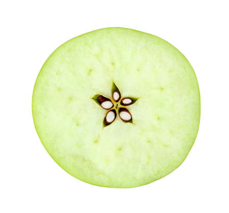 cut the apple isolated on white backgroundの写真素材