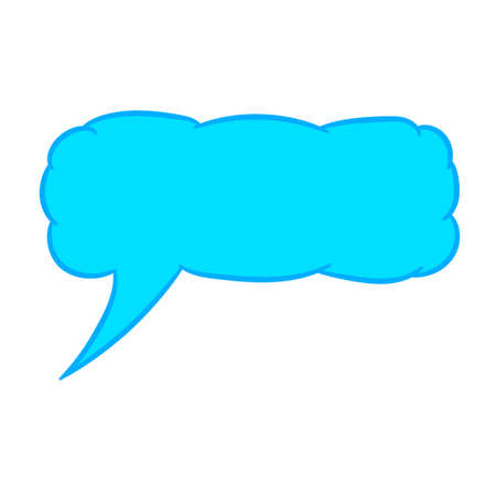 Cloud thought rectangular blue with trim of vector illustrationのイラスト素材