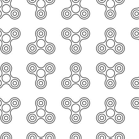Seamless pattern from fidget spinnersのイラスト素材
