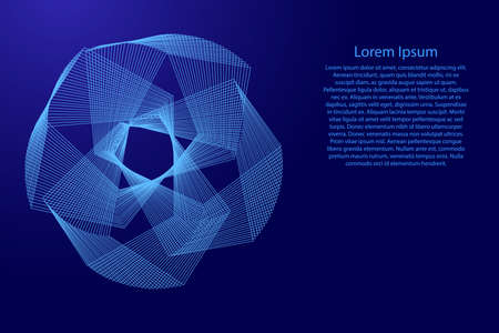 Abstract polygonal shape of the broken blue lines of vector illustration. Background information...