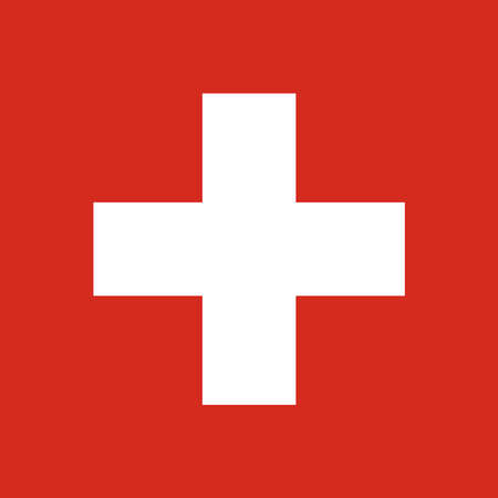 The Flag Of Switzerland. National symbol of the state. Vector illustration.のイラスト素材