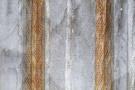 Window curtain is rag old torn dirtyの写真素材