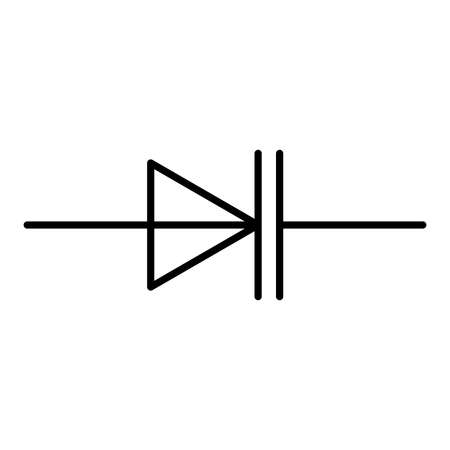 Varicap symbol, electronic components or radio components.のイラスト素材