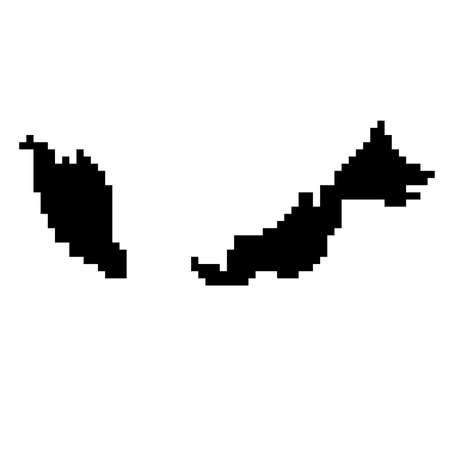 Malaysia map silhouette from black square pixels. Vector illustration.のイラスト素材