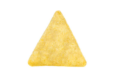 Nachos, one piece, isolated on white background with clipping path, element of packaging design....