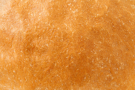 Baked bread crust, close-up surface, uniform texture backgroundの写真素材