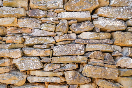 wall is made of old masonryの写真素材