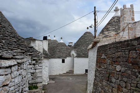 Unique Trulli houses of Alberobello, Puglia region, Italy.の写真素材