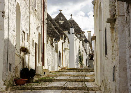 Unique Trulli houses of Alberobello, Puglia region, Italy.の写真素材