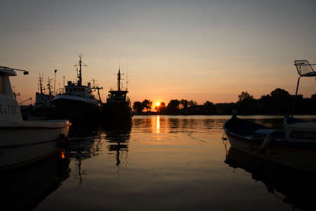 Fishing boat is ready to leave for a day of fishingの写真素材