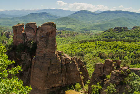 The main entrance to the famous Belogradchik fortress in Bulgaria の写真素材