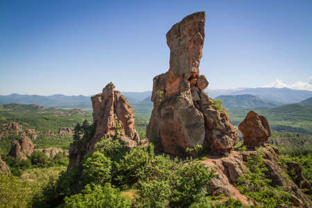 The main entrance to the famous Belogradchik fortress in Bulgaria の写真素材
