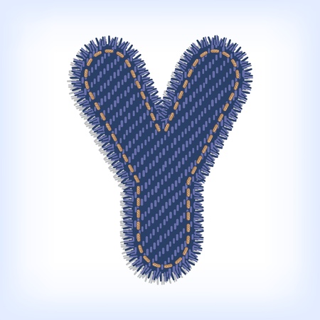 Jeans alphabetのイラスト素材