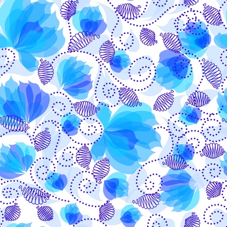 Seamless floral patternのイラスト素材