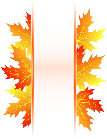 Autumn abstract background with falling maple leavesのイラスト素材