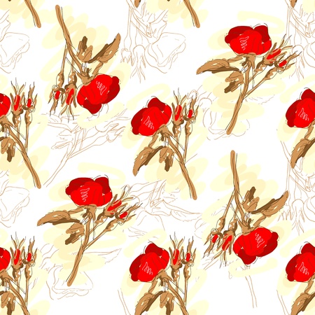 Seamless roses patternのイラスト素材