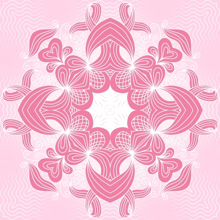 Circle ornament  Ornamental round geometric lace pattern in vintage styleのイラスト素材