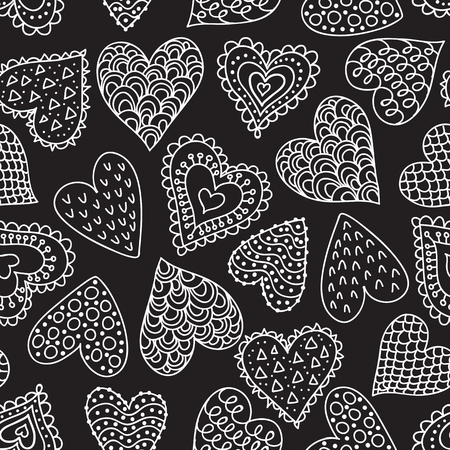 Hand drawn hearts for Valentines day.のイラスト素材