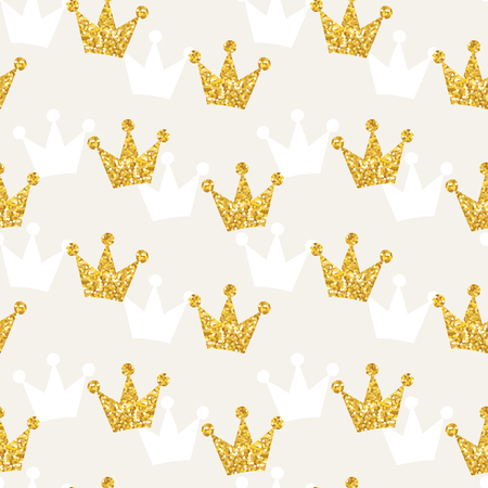 Seamless pattern with crowns Vector illustration.のイラスト素材