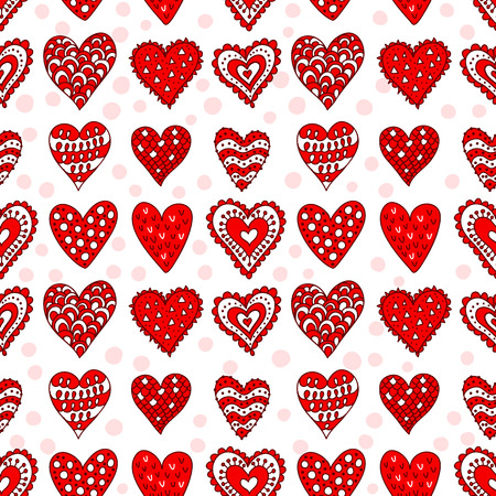 Seamless pattern with heartsのイラスト素材