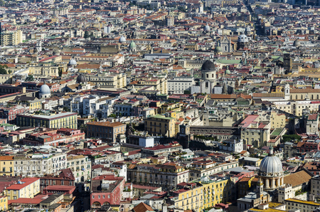 Naples aerial view, Campania region, Italyの写真素材