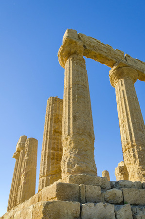Temple of Juno, Valley of the Temples, Agrigento, Sicilyの写真素材