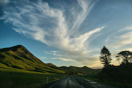 summer road in mountain, Norwayの写真素材