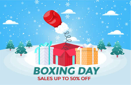 boxing day sale banner.boxing day sale design.creative banner web bannerのイラスト素材