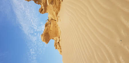 Desert sand dunes in Maspalomas Gran Canariaの写真素材