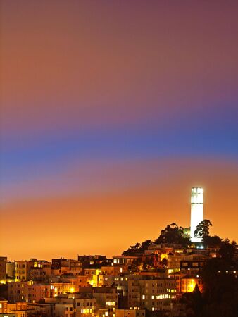 The coit tower of San Franciscoの写真素材