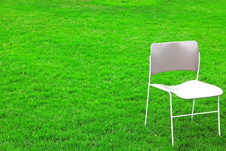 Abstract Picture of Chair and Grassの写真素材
