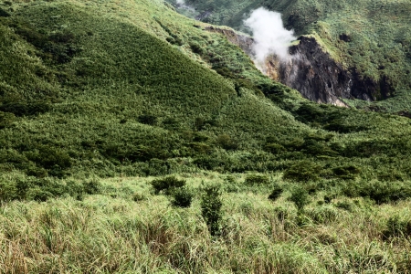 This is a Crater in Taipei, Taiwanの写真素材