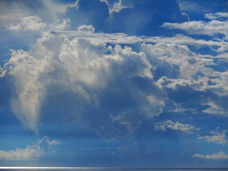 Dramatically cloud above pacificの写真素材