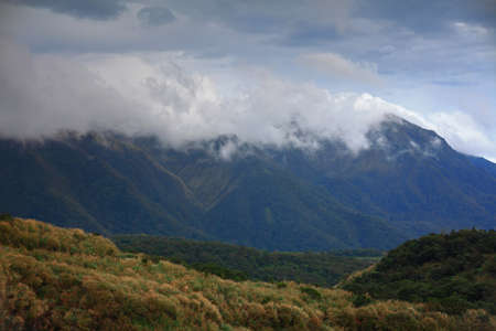 A cloudy day in great mountain at autumn
