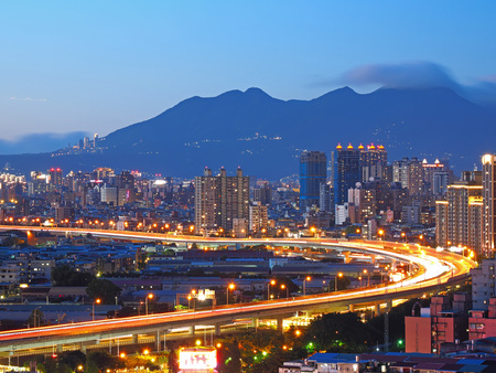 Beautiful Night Scene of Taipei Cityのeditorial素材