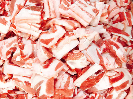 3 layers of pork beef fresh and new are sold in supermarketsの写真素材