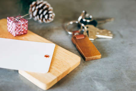 Invitation card to send happy every festival. On concrete polishing floors